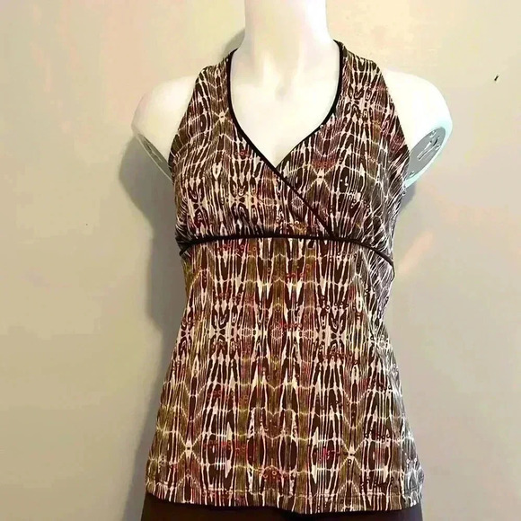 INC sparkle women’s top, shades of brown, sequins, size M - Picture 1 of 3